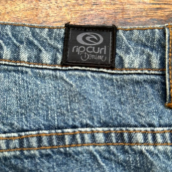 Ripcurl size 13 denim micro shorts beach brand cut offs distressed - Picture 3 of 9